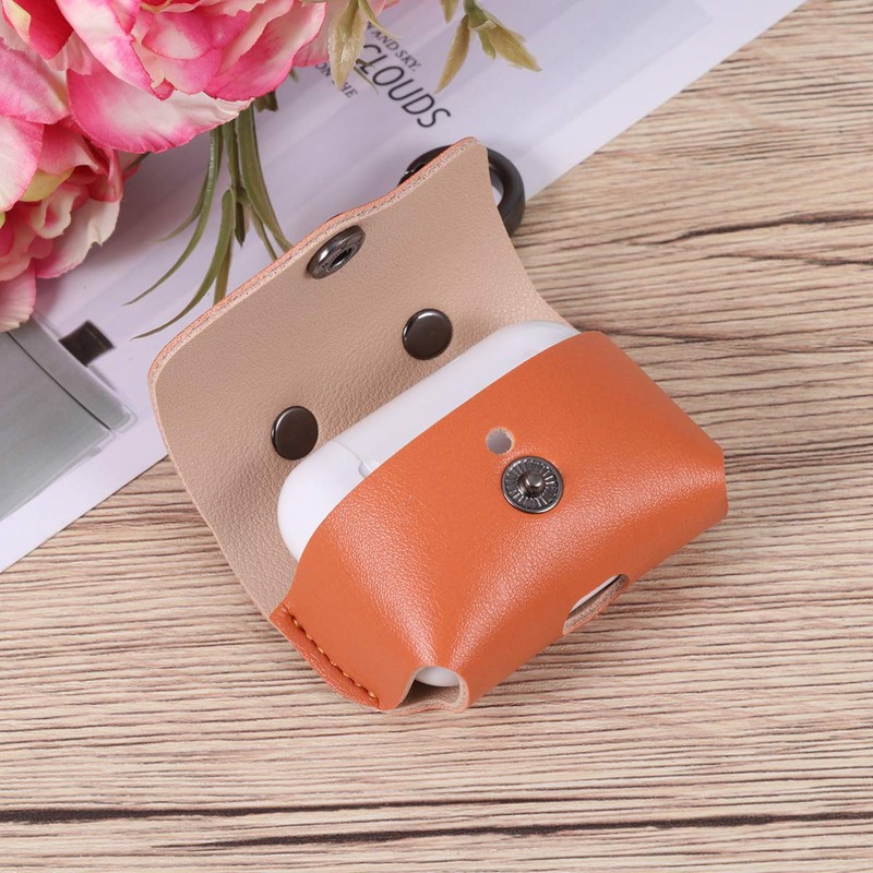 OSALADI 2pcs Simple Imitation Leather Earphone Case Cover for Portable