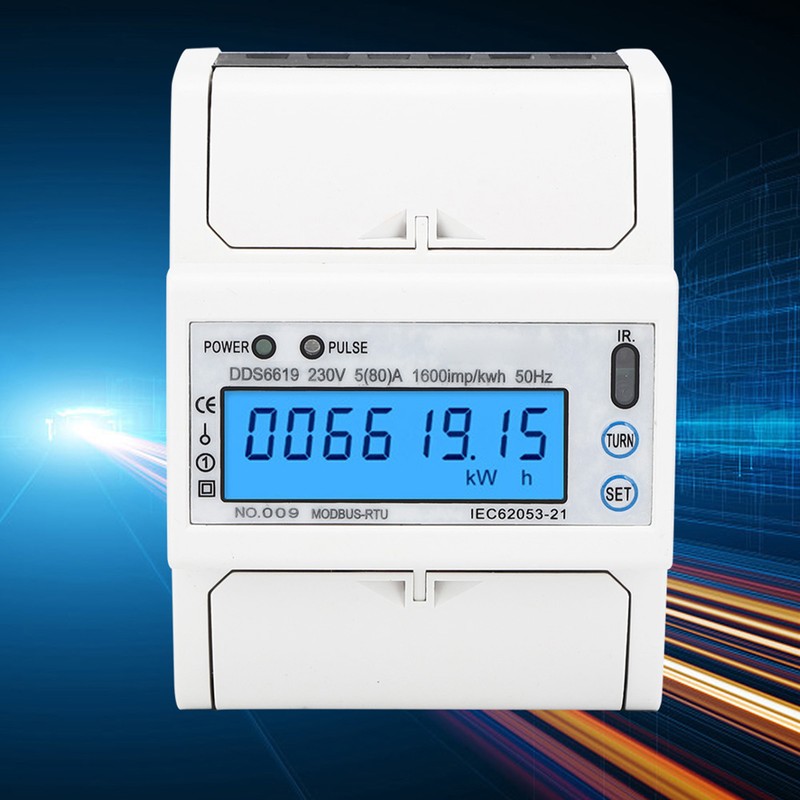 DDS6619-015 Single Phase Energy Meter 4P Multi Function LCD Display