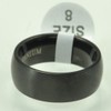 8mm Brushed Matte Black Solid Titanium Ring Wedding Band (9)