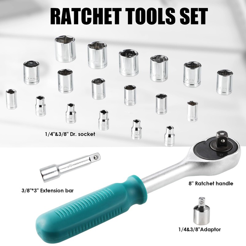 TLGREEN 79 Pieces Tool Set,Car Tool Kit,Basic Tool Kit with