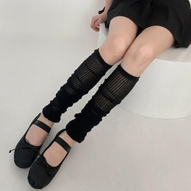 AWOCAN Women Socks Leg Warmers Thin Stacked Sock Sunscreen Ballet Pile Up Socks Arm Sleeve (grey, M)