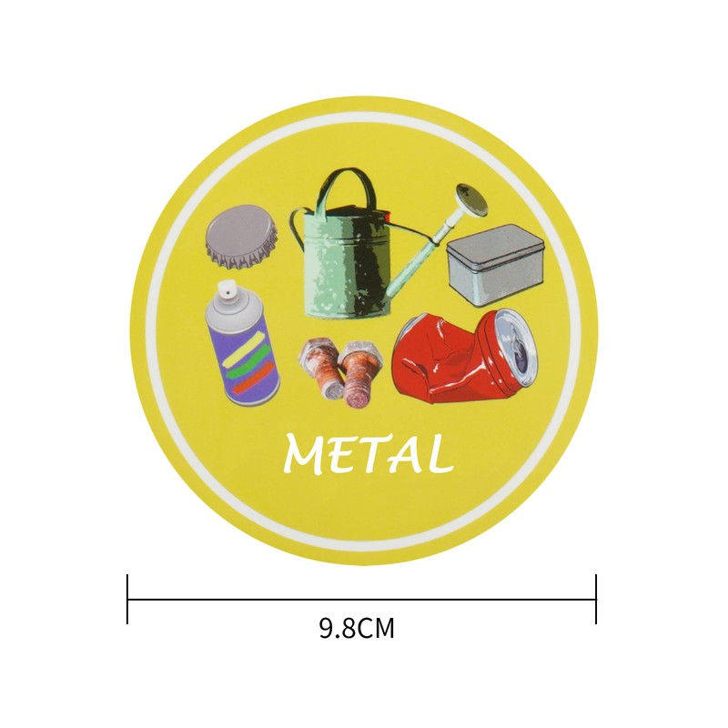 Azatemgo Recycle Sticker for Bin 6 Pcs, Waterproof Anti-UV Trash