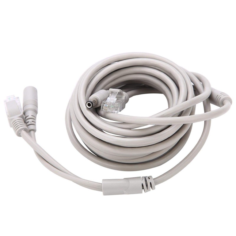 Socobeta RJ45+DC Ethernet CCTV Cable for IP Cameras NVR System