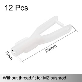 uxcell 12pcs Nylon Clevis 2x29mm for RC Aeromodelling Airplanes Parts Jet Replacements