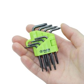 8Pcs Small Torx Wrench Star Key Set, T5 T6 T7 T8 T9 T10 T15 T20 Torx Security Screwdriver for Game Console Controller Laptop HDD Repair