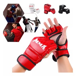 Guantes De Boxeo Con Entrenamiento De Medio Dedo Kickboxing