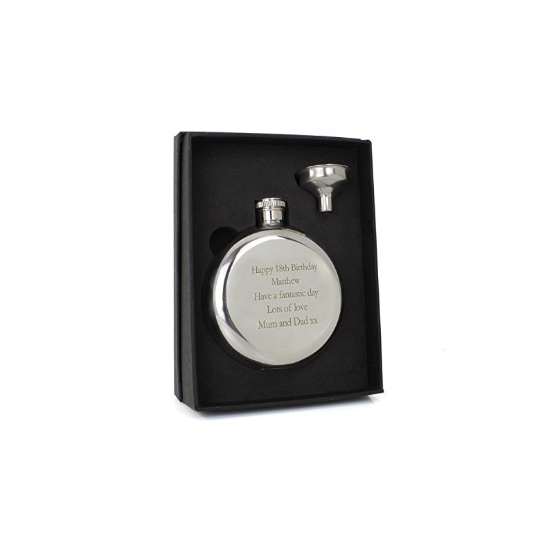 5oz Round Hip Flask Best Man Usher Wedding Birthday Engraved