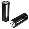 E-outstanding AAA Battery Holder 2PCS Black Cylindrical 3x1.5V AAA Plastic