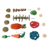 Rabbit Hanging Chew Toys Wood Grass Ball String Loofah Carrot