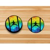 Ninja Warrior Inspired Obstacles Stickers Featuring Salmon Ladder, Jumping Spider