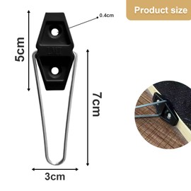 4 Pcs Photo Frame Stand, Picture Frame Stand with Screws, Reusable Metal Vertical Bracket, Black Picture Frame Stand Support, Simple Photo Frame Bracket, for Support Photo Fream Stand on Desk