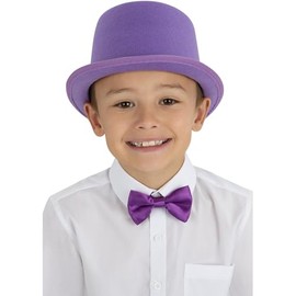 Smiffys Kids Purple Top Hat, Boys Fancy Dress, Child Dress Up Hats