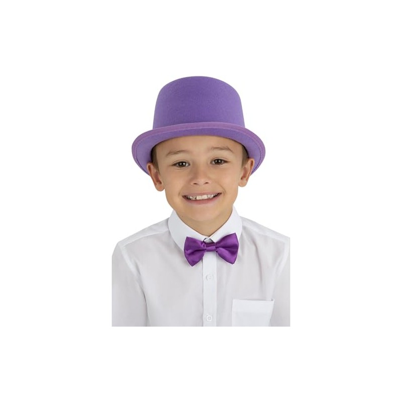 Smiffys Kids Purple Top Hat, Boys Fancy Dress, Child Dress