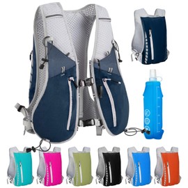 Hydration Running Vest for Women Men,Lightweight Breathable Reflective Hydration Pack with 500ml Water Bottle,Hydration Vest Pack Backpack for Hiking,Camping,Trail Running,Cycling,Race,Marathon