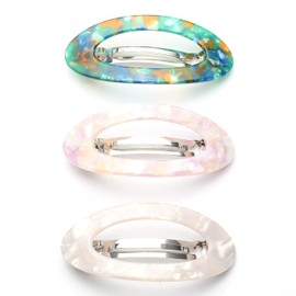 Large Green Hair Clip, Barrette, Hair Clip, Green, Hair Accessory, Stylish, Cute, Korean Women, 1 Piece (3.3 x 1.4 inches (8.4 x 3.6 cm), Gem Green)