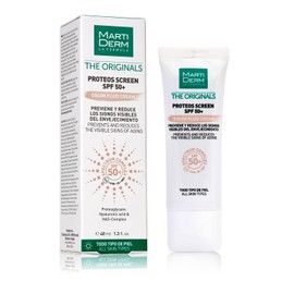 MartiDerm Proteos Screen SPF 50+ CON COLOR - Crema antiedad con protector solar de rápida absorción - 40 ml