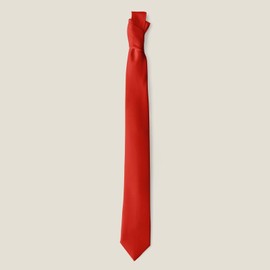 SEVENHEAD Men's Skinny Ties 2 Inch (5CM) Red Solid Pure Color Plain Slim Necktie for Men