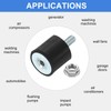 sourcing map M4 Rubber Mounts, 8Pcs 15x15mm(DxH) Rubber Cylindrical Anti