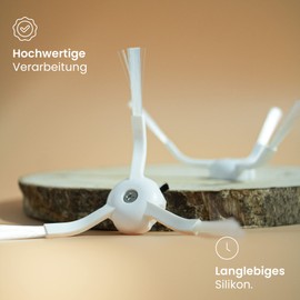 BiOHY Side Brush for Roborock S5 & S6 in White (Set of 2) | Compatible with S5, S50, S51, S55, S5 Max, S6 Pure & S6 MaxV | Mop Robot Accessories | Brush for Tiles, Parquet, Laminate & PVC