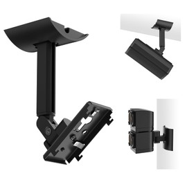 (2 Pack) Adjustable Speaker Wall Mount for Bose Cube Speaker, Ceiling & Wall Mount for Bose UB-20, UB-20 Series II, WB-50 II, Lifestyle, Soundtouch Series, Cinemate, Acoustimass Series Black