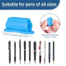 WEIWODULE 6-Pack Pen Holder for Desk,Upgraded Adhesive Pencil Holders for Desk & Wall, Marker Organizer for Kids,Teacher Desk Organizer, 6 Blue