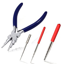 LEONTOOL 6 Stage Wire Loop Pliers, Ring Making Tool Set, Wire Loop Pliers, Round Pliers, Round Bending Tool, For Round Processing, Loop Processing, Crafting Supplies, Professional, Wire Bending,