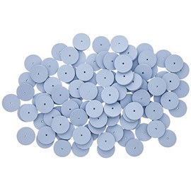 Unmounted Silicone Polisher, Square Edge, Light Blue, Fine Grit, 100 Pack | POL-301.30