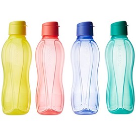 Tupperware Fliptop 1 Liter Bottle, Set Of 4, Multicolor