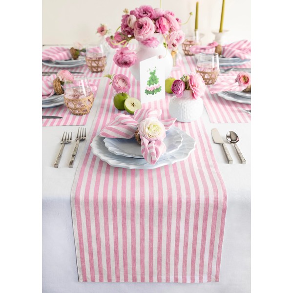 Solino Home Striped Table Runner 60 Inches - Amalfi Stripe,