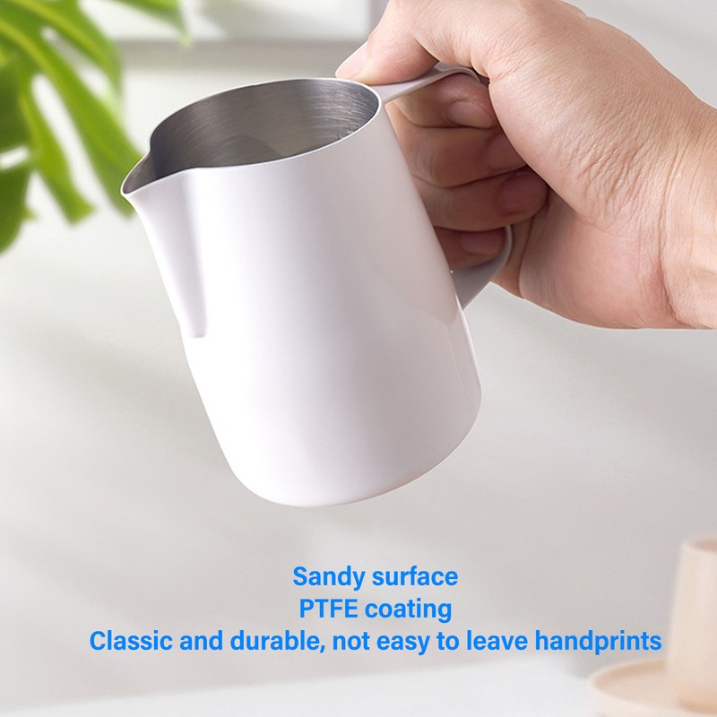 Milk Frothing Pitcher 500ml 304 Stainless Steel Milk Jug Beveled