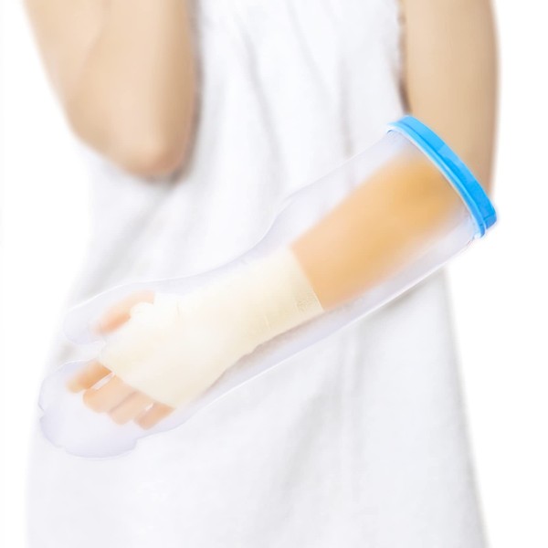 Adult Cast Cover Waterproof Arm for Showering, Reusable Bandage Protector for Shower Bath, Watertight Seal Tight Arm Bathing Guard for Hand, Wrist, Finger, Elbow (Adult Half Arm)