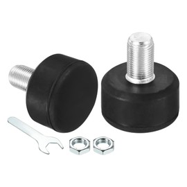 PATIKIL Roller Skate Toe Stops with 0.6'' Bolts, 1 Pair 82A Rubber Brake Stoppers Block Round for Roller Skate Accessories Replacement, Black