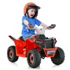 Costzon 6V Kids ATV, Battery Powered Electric Vehicle with Forward/Reverse Switch, Large Seat, Wear-Resistant Wheels, Toddler 4 Wheeler Quad Ride on ATV for 18 Months+ Boys & Girls (Red)