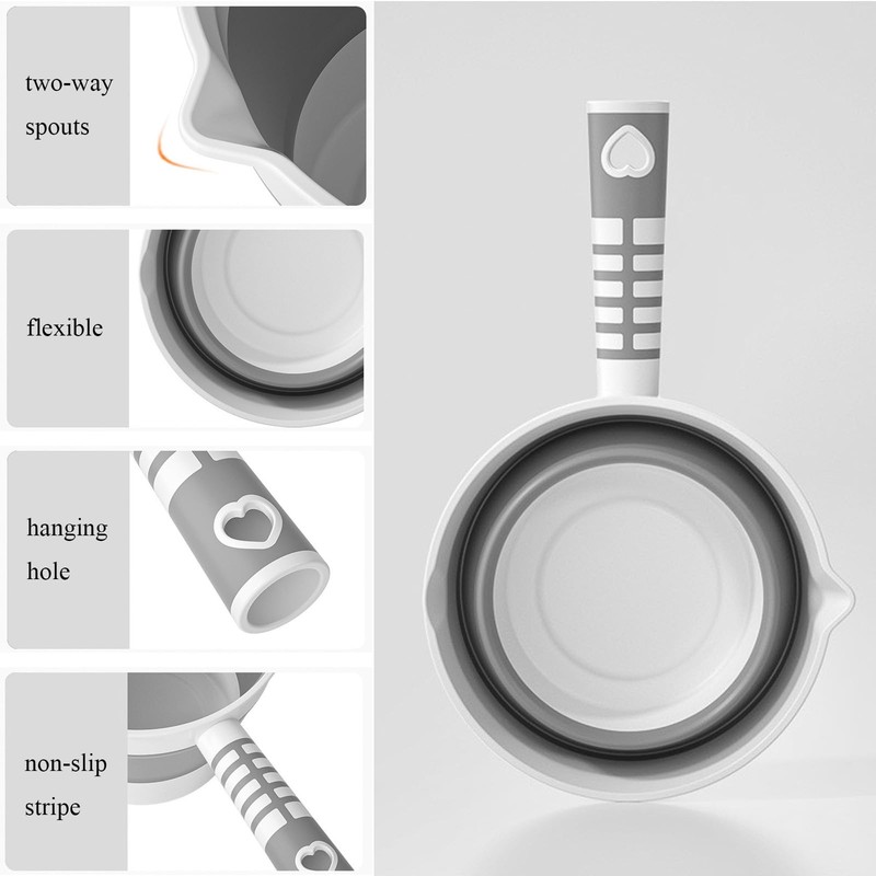 Qancesd Folding Water Ladle Collapsible Water Dipper Water Scoop Foldable