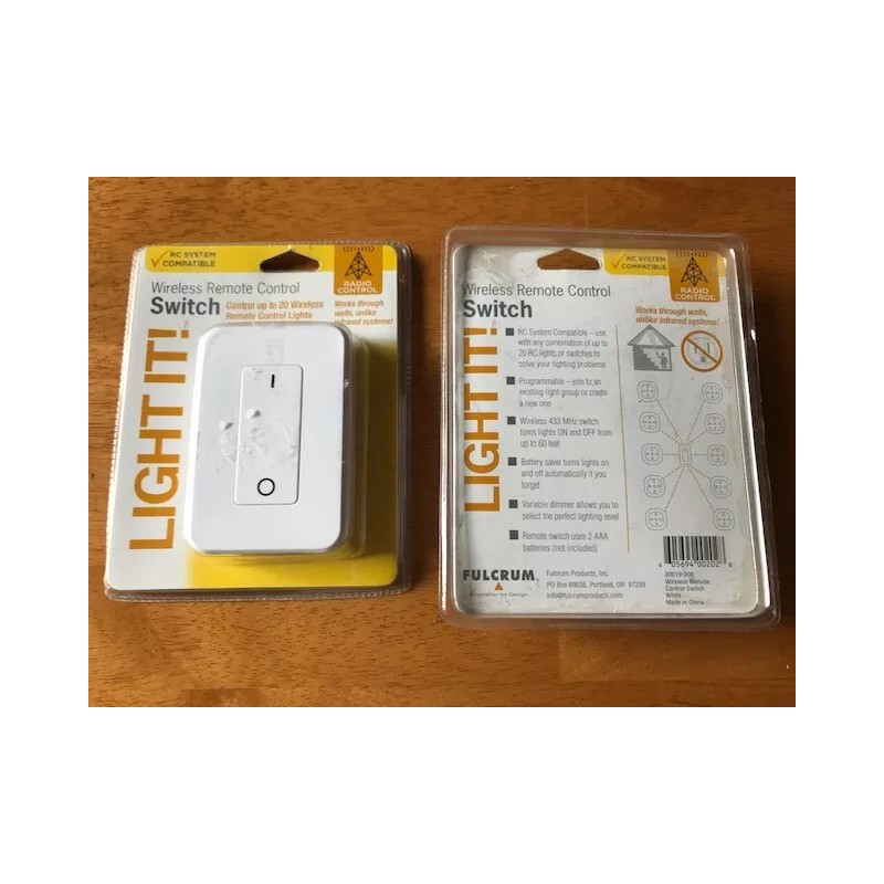 Fulcrum Light It! Fulcrum 30019-308 Wireless Remote Control Switches (SET
