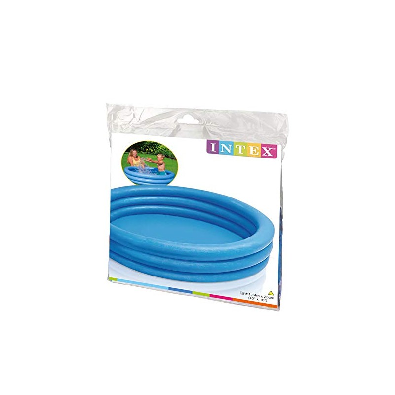 Intex 59416NP Crystal Blue Three Ring Inflatable Paddling Pool 1.14m