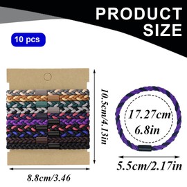 SGERUFZ Pack of 10 Mens Braided Hair Bobbles Elastic Hair Bobbles for Men Bun Curly Thick Thick Hair No Wrinkles Hair Bools