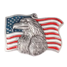 American Flag Eagle Belt Buckle for Men, American Bald Eagle Belt Buckle, Nordic Viking Falcon Eagle Head Belt Buckle, Punk Rock Western Cowboy Belt Buckle, silver