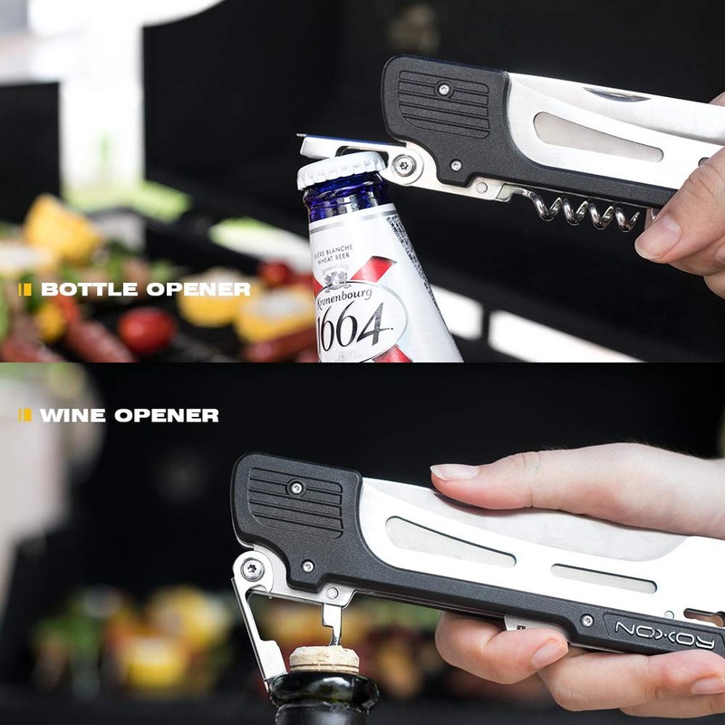 ROXON 6-in-1 BBQ Multi Tool Detachable and Foldable Grill Tool