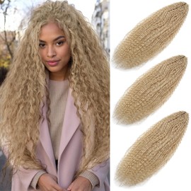 Deep Wave Twist Crochet Hair 28 Inch 3 Packs/Lot 120g/Pack Ocean Wave Crochet Braiding Hair Long Soft Deep Curly Braiding Hair for Boho Braids(24#)