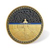 US Police Challenge Coin Thin Blue Line Prayer for Spartan