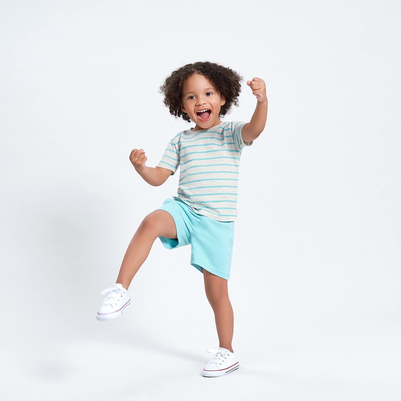 Gerber Baby Boy's Toddler 3-Pack Pull-On Knit Shorts, Blue &