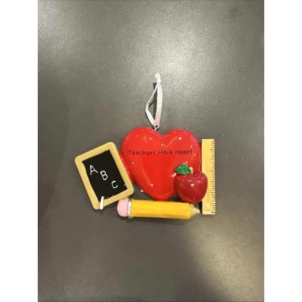 Polarx Teachers Have Heart Personalized Christmas Ornament