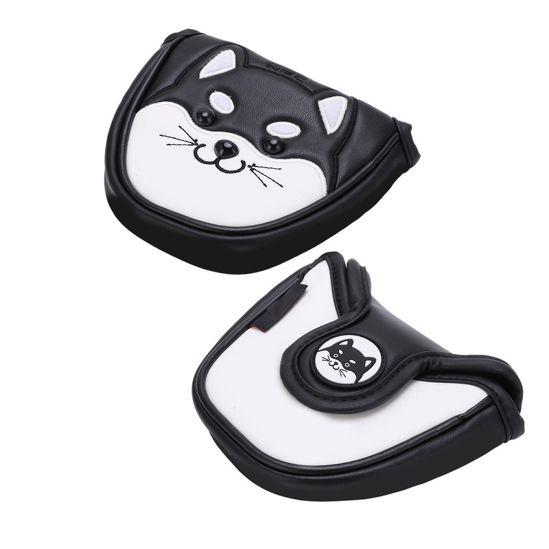 PU Leather Golf Putter Head Covers with Magnetic Closure Waterproof