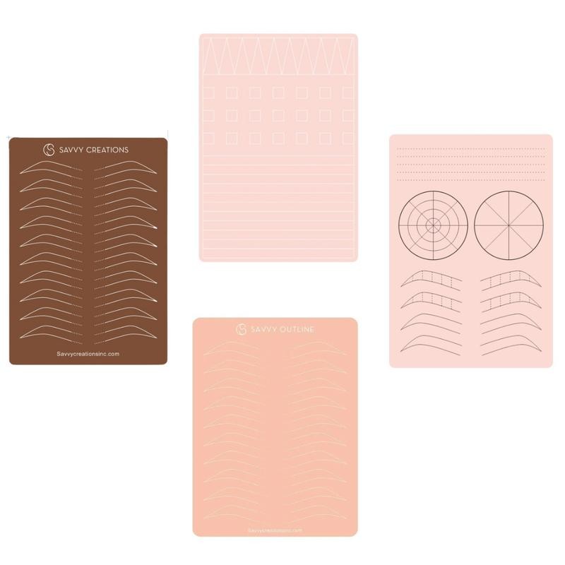 Savvy Creations - Practice Skin Eyebrows - Options: Outline