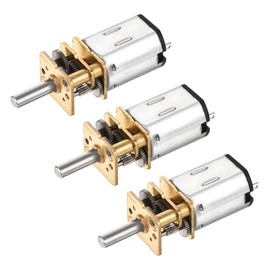 DMiotech 3pcs 12V 200RPM Rated Torque 6 Output Shaft Length 10mm Micro DC Speed Reduction Motor Mini Metal Gearbox Motor for RC Car Robot Model DIY RC Toys Engine