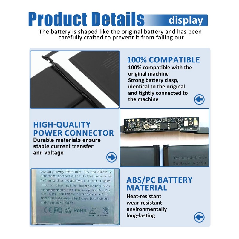 A2141 A2113 Laptop Battery for MacBook Pro 16-inch A2141(2019 Version)