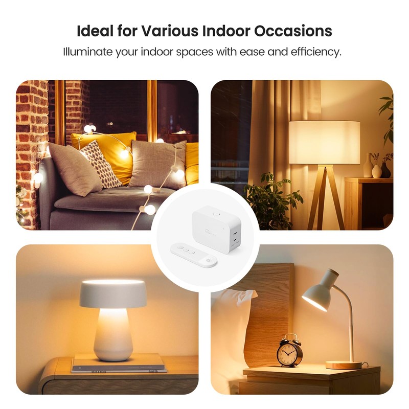 TREATLIFE 2 in 1 Dimmer Plug with Remote, No Smart