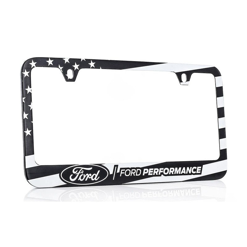 Ford Performance American Flag Patriotic Black UV Printed Metal License