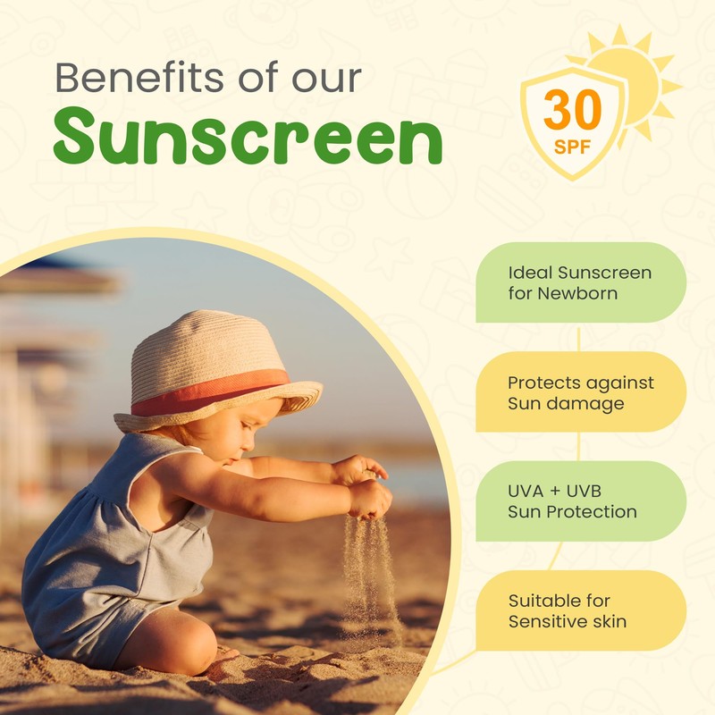 Mother Sparsh Natural Baby Sunscreen Lotion with SPF 30+ For